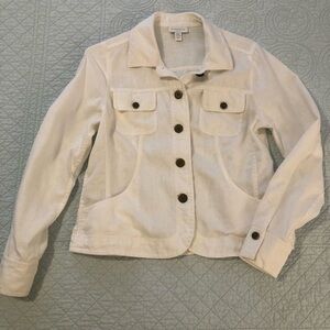 Charter Club white linen jacket. Size small.